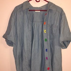 Liz Claiborne | Plus Size Rainbow Alphabet Top